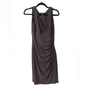Ralph Lauren Size 6 sleeveless dress with gathered body.